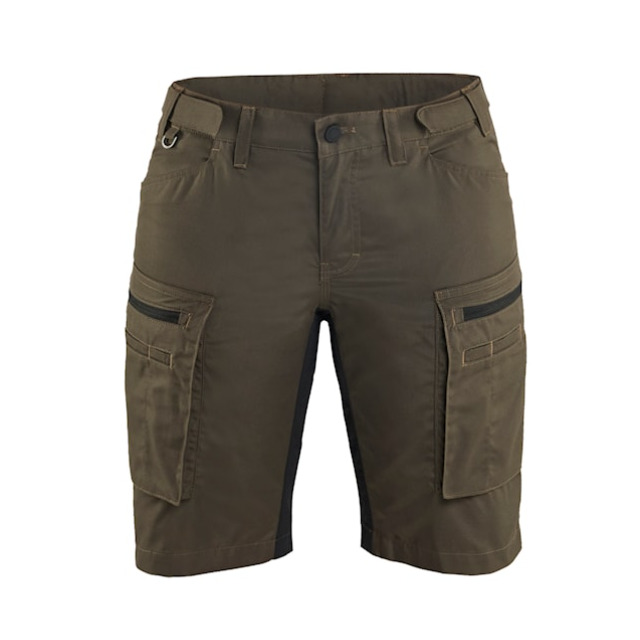 SERVICESHORTS 71491845 STRETCH DAM MÖRK OLIVGRÖN/SVART C50 | Beijerbygg Byggmaterial